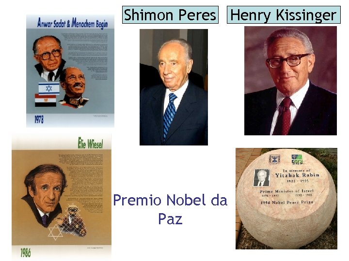 Shimon Peres Henry Kissinger Premio Nobel da Paz 