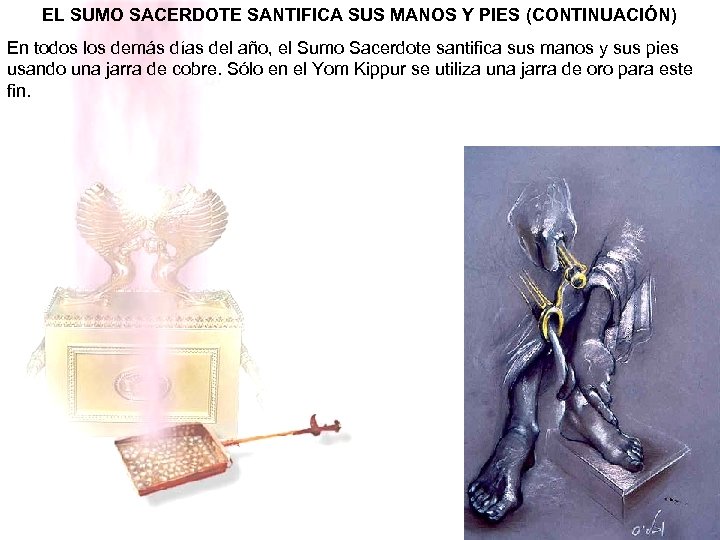 EL SUMO SACERDOTE SANTIFICA SUS MANOS Y PIES (CONTINUACIÓN) En todos los demás días