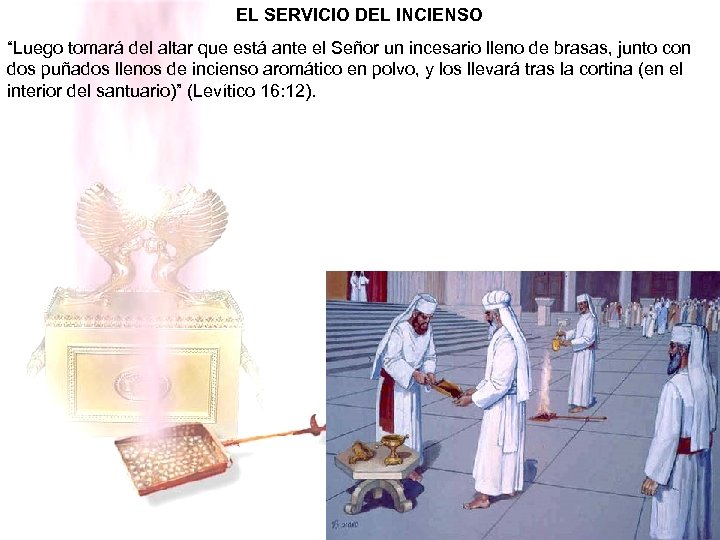 EL SERVICIO DEL INCIENSO “Luego tomará del altar que está ante el Señor un