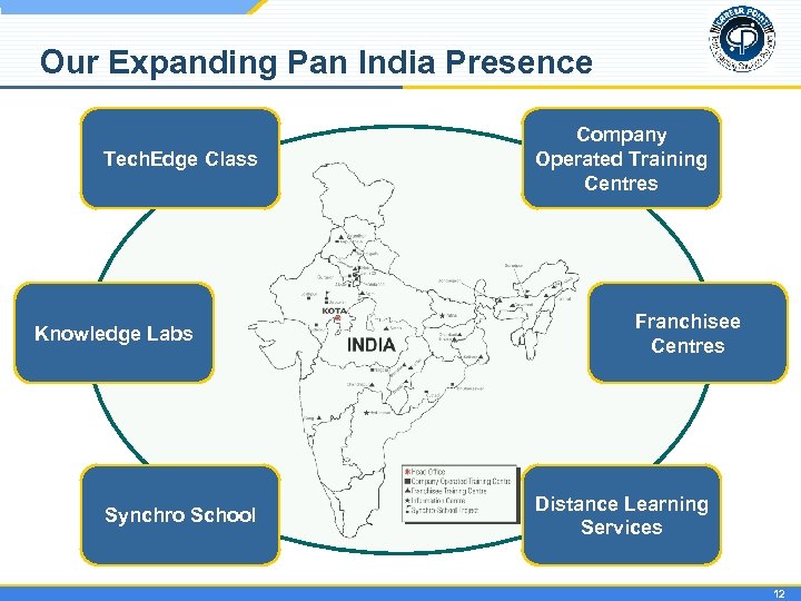 Our Expanding Pan India Presence Tech. Edge Class Knowledge Labs Synchro School Company Operated