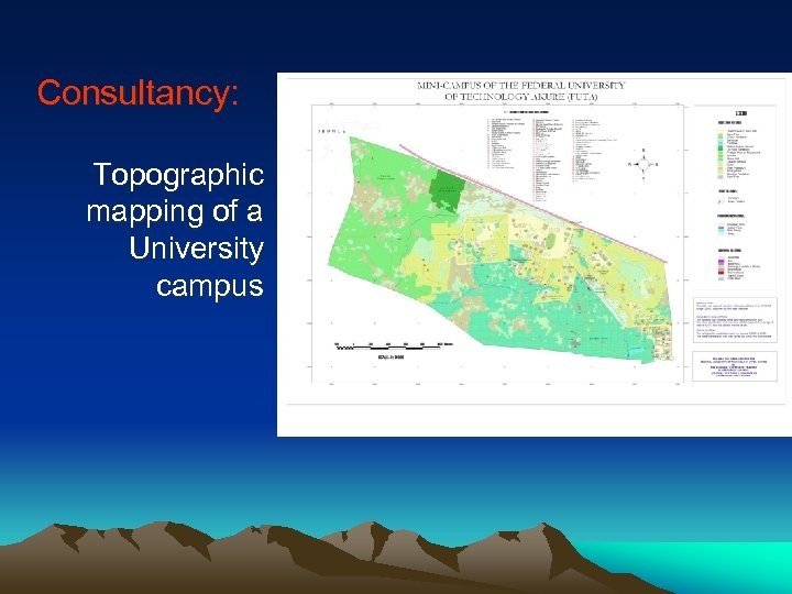 Consultancy: Topographic mapping of a University campus 