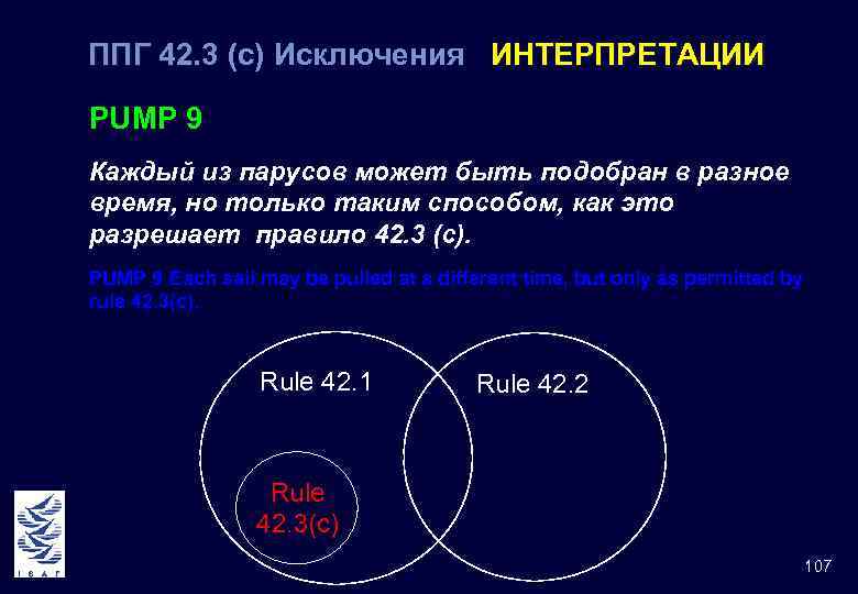 ППГ 42. 3 (с) Исключения ИНТЕРПРЕТАЦИИ 42 PUMP 9 Каждый из парусов может быть