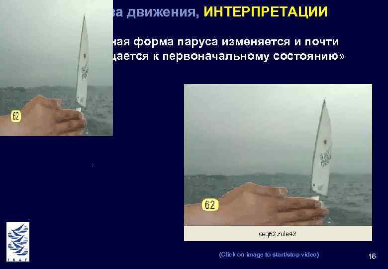 ППГ 42 Средства движения, ИНТЕРПРЕТАЦИИ FLICK - «…обычная форма паруса изменяется и почти сразу