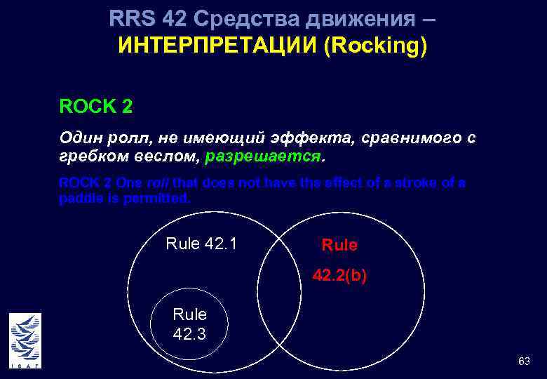 RRS 42 Средства движения – ИНТЕРПРЕТАЦИИ (Rocking) ROCK 2 Один ролл, не имеющий эффекта,
