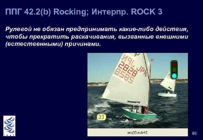 ППГ 42. 2(b) Rocking; Интерпр. ROCK 3 Рулевой не обязан предпринимать какие-либо действия, чтобы