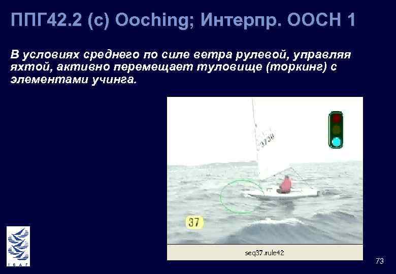 ППГ 42. 2 (с) Ooching; Интерпр. OOCH 1 В условиях среднего по силе ветра