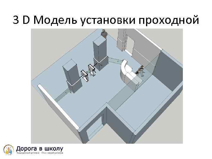 3 D Модель установки проходной 