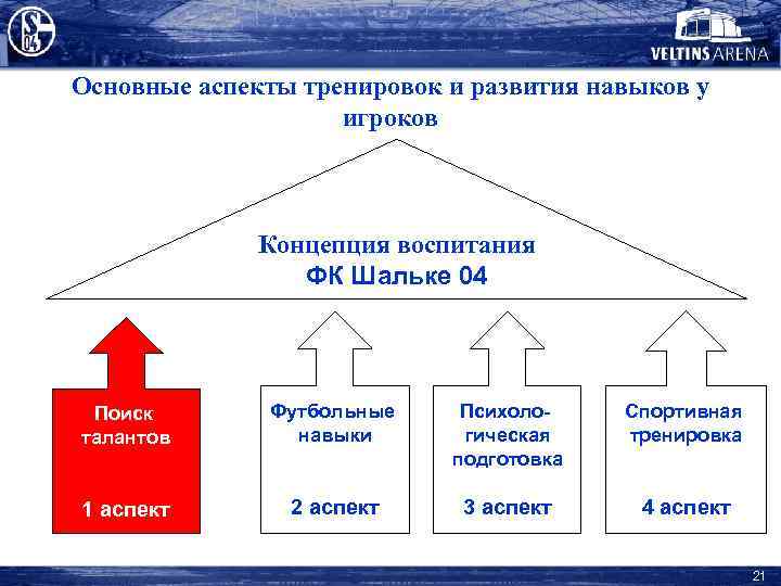 Основные аспекты тренировок и развития навыков у игроков Концепция воспитания ФК Шальке 04 Поиск