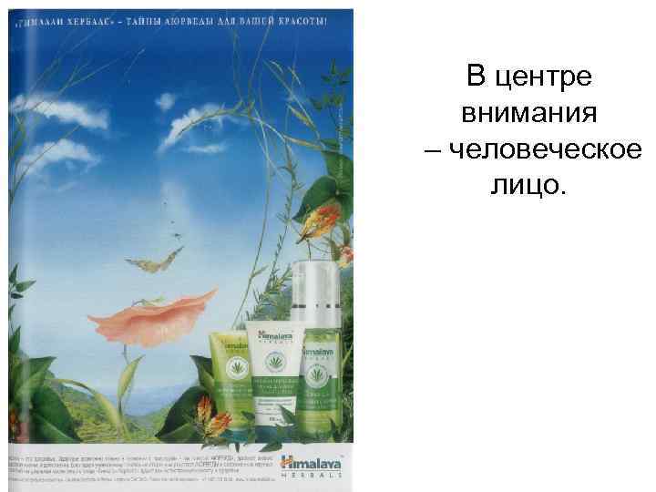 В центре внимания – человеческое лицо. 