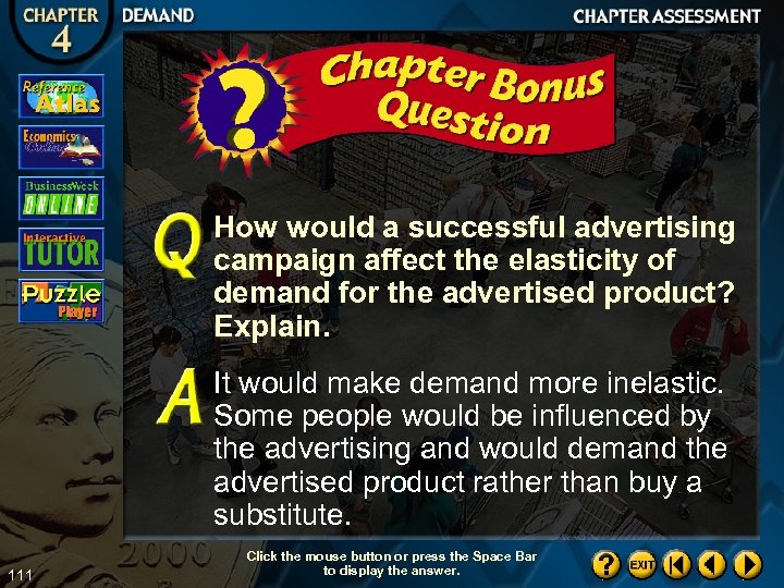 How would a successful advertising campaign affect the elasticity of demand for the advertised
