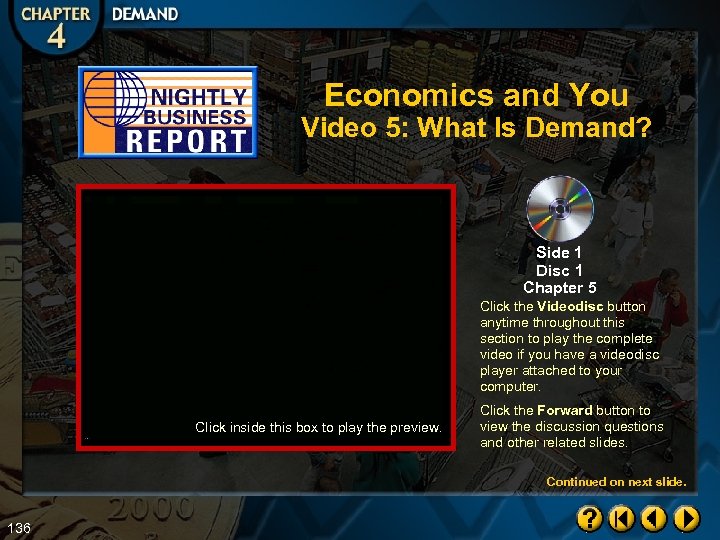 Economics and You Video 5: What Is Demand? Side 1 Disc 1 Chapter 5