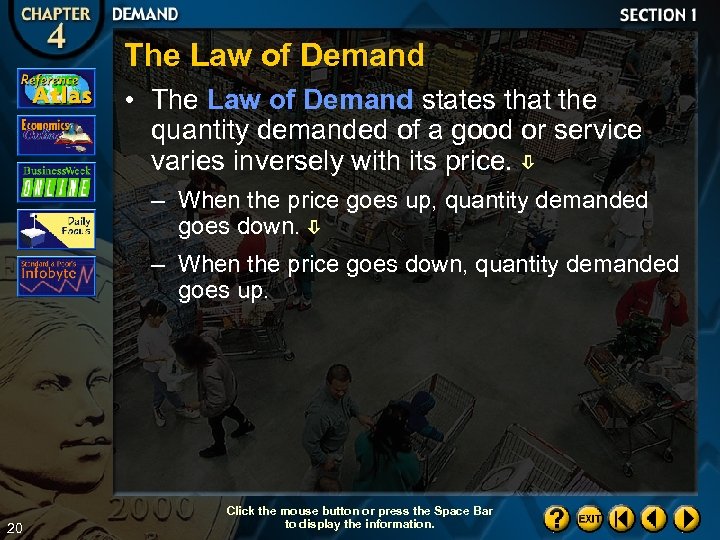 The Law of Demand • The Law of Demand states that the quantity demanded
