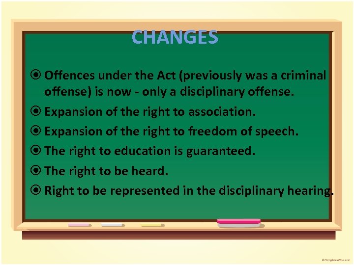 CHANGES Offences under the Act (previously was a criminal offense) is now - only