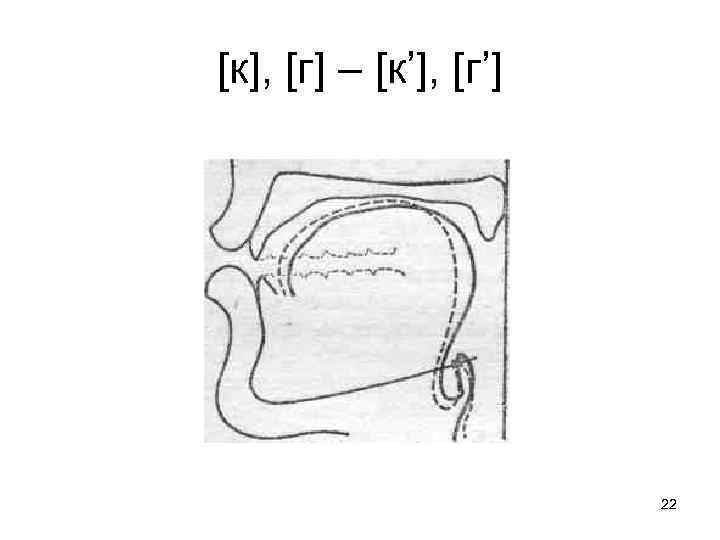 [к], [г] – [к’], [г’] 22 