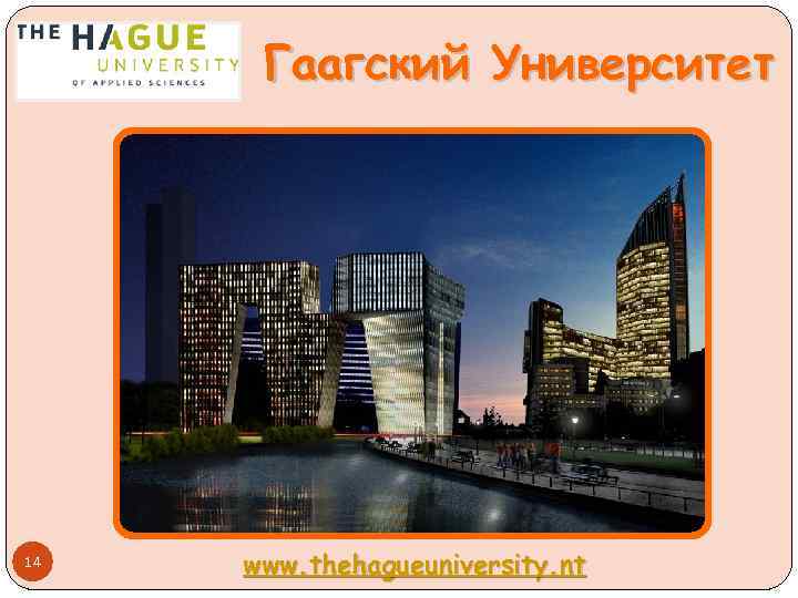 Гаагский Университет 14 www. thehagueuniversity. nt 