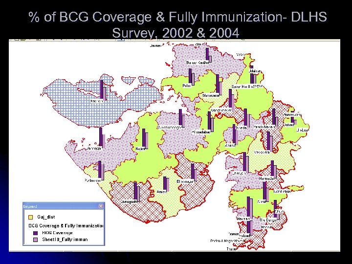 % of BCG Coverage & Fully Immunization- DLHS Survey, 2002 & 2004 