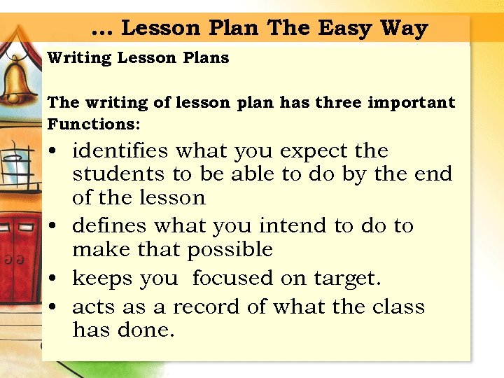 … Lesson Plan The Easy Way Writing Lesson Plans The writing of lesson plan