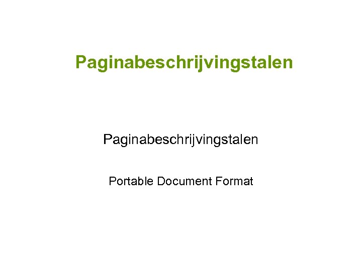 Paginabeschrijvingstalen Portable Document Format 