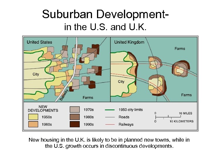 Suburban Developmentin the U. S. and U. K. New housing in the U. K.