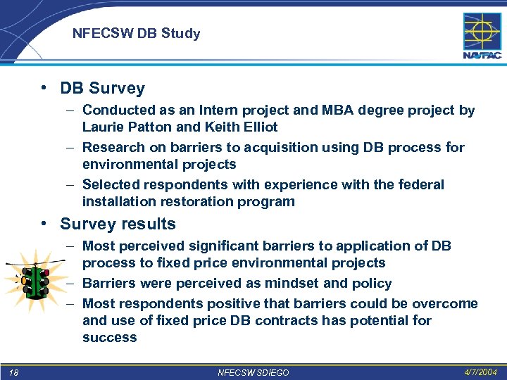 NFECSW DB Study • DB Survey – Conducted as an Intern project and MBA