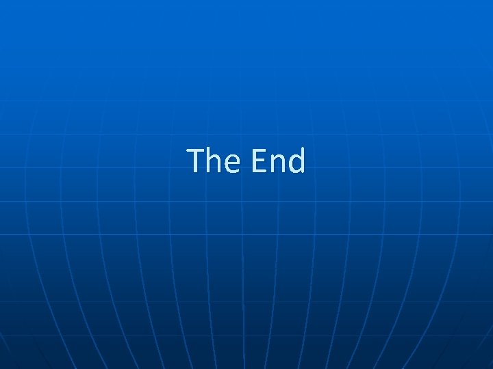The End 