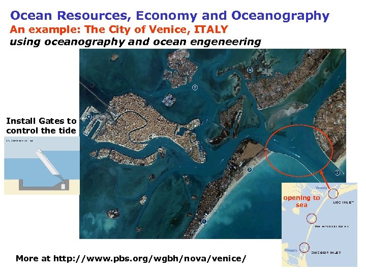 Ocean Resources, Economy and Oceanography An example: The City of Venice, ITALY using oceanography