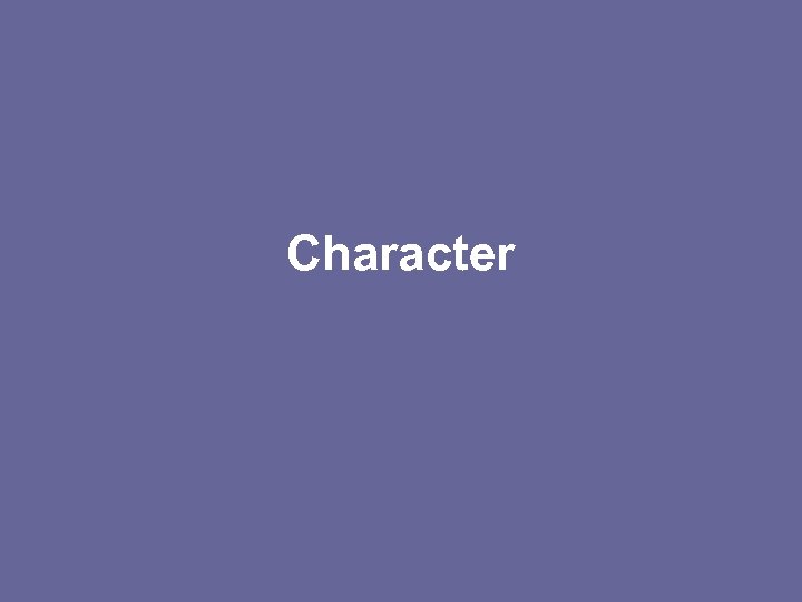 Character 