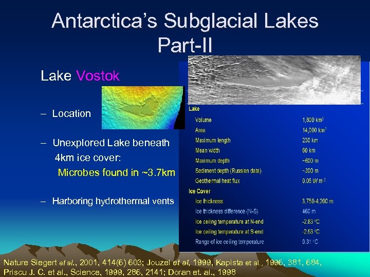 Antarctica’s Subglacial Lakes Part-II Lake Vostok – Location – Unexplored Lake beneath 4 km