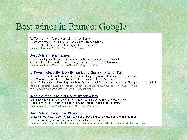 Best wines in France: Google 88 