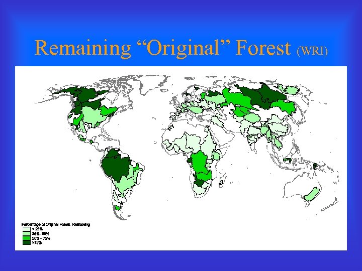 Remaining “Original” Forest (WRI) 