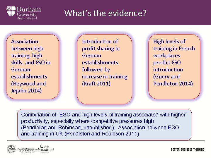 What’s the evidence? Association between high training, high skills, and ESO in German establishments