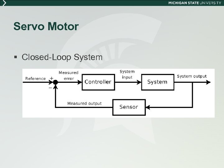 Servo Motor § Closed-Loop System 