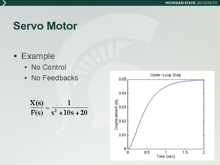 Servo Motor § Example § No Control § No Feedbacks 