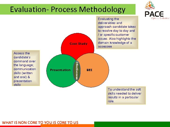 Evaluation- Process Methodology Case Study Presentation Effectiveness Assess the candidate’s command over the language;