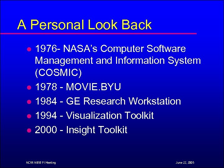 A Personal Look Back 1976 - NASA’s Computer Software Management and Information System (COSMIC)