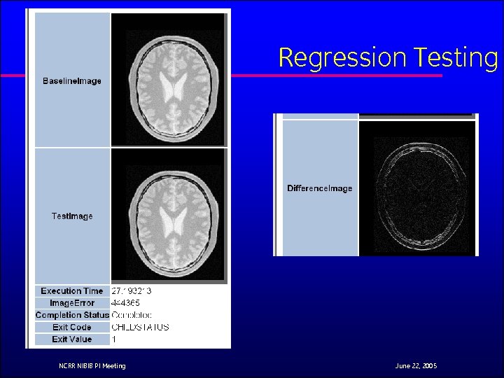 Regression Testing NCRR NIBIB PI Meeting June 22, 2005 