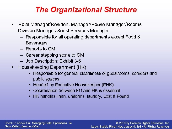 The Structure Of The Hotel Industry Chapter Three