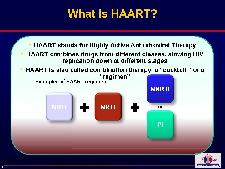 What Is HAART? • • • HAART stands for Highly Active Antiretroviral Therapy HAART