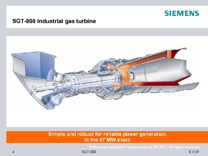 SGT-800 Industrial Gas Turbine Power Generation Please Address