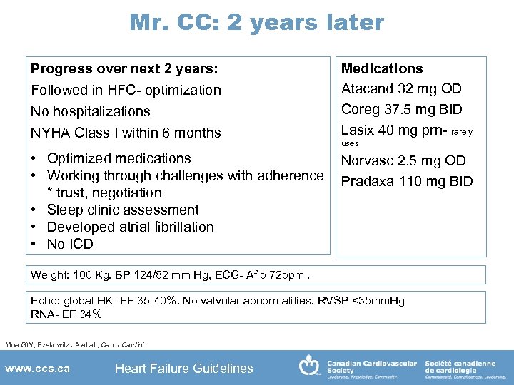 Mr. CC: 2 years later Progress over next 2 years: Followed in HFC- optimization