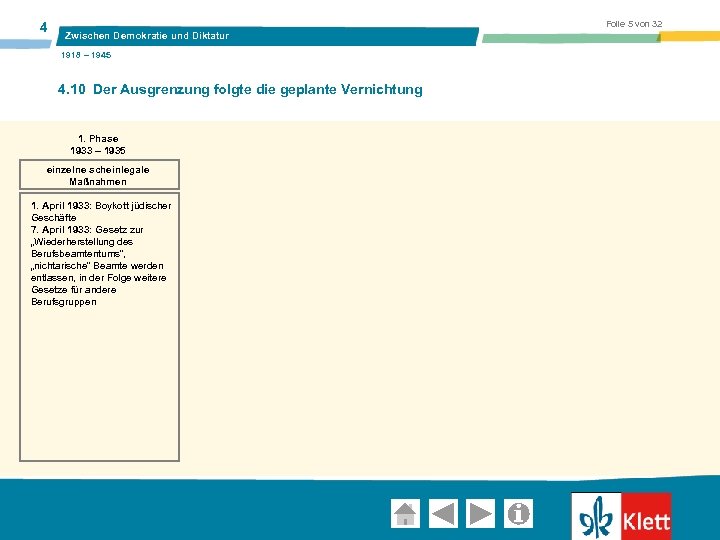 4 Folie 5 von 32 Zwischen Demokratie und Diktatur 1918 – 1945 4. 10