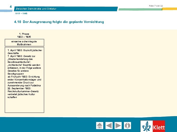 4 Folie 7 von 32 Zwischen Demokratie und Diktatur 1918 – 1945 4. 10