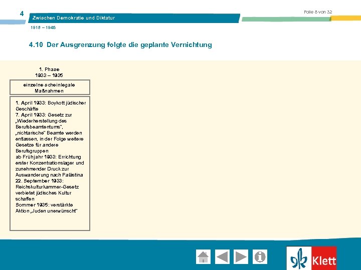 4 Folie 8 von 32 Zwischen Demokratie und Diktatur 1918 – 1945 4. 10