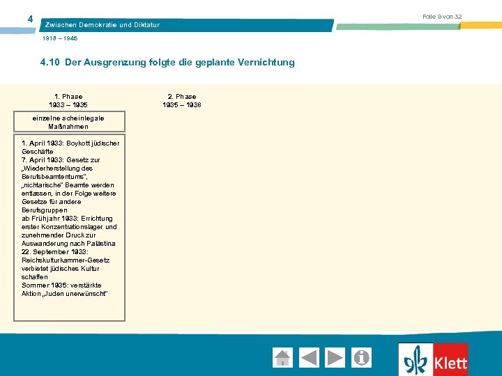 4 Folie 9 von 32 Zwischen Demokratie und Diktatur 1918 – 1945 4. 10