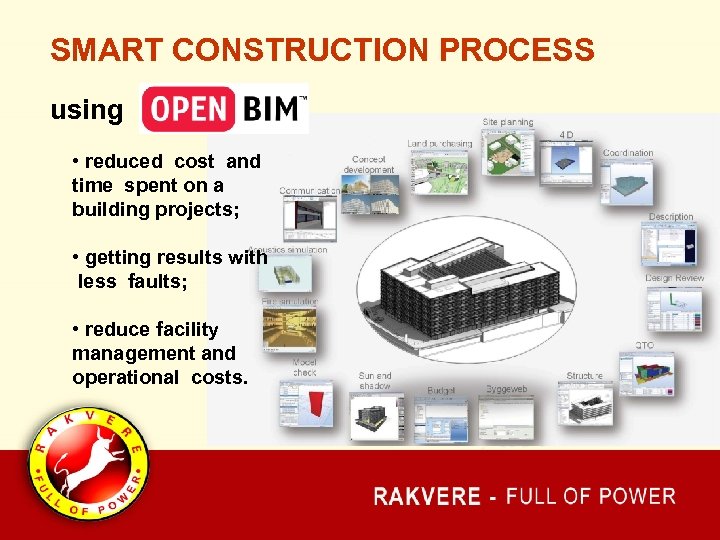 SMART CONSTRUCTION PROCESS using • reduced cost and time spent on a building projects;