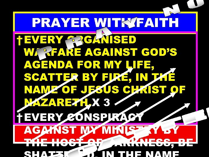 PRAYER WITH FAITH † EVERY ORGANISED WARFARE AGAINST GOD’S AGENDA FOR MY LIFE, SCATTER