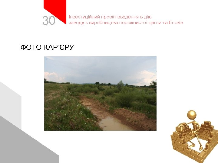 30 Інвестиційний проект введення в дію заводу з виробництва порожнистої цегли та блоків ФОТО
