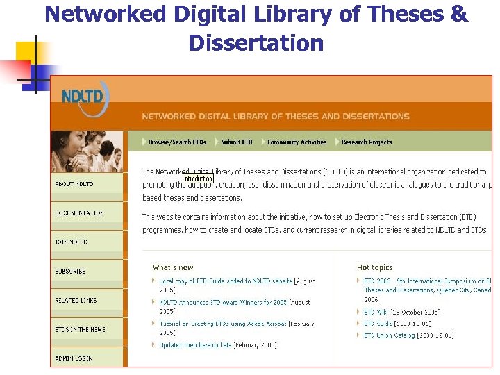 networked digital library of theses and dissertation