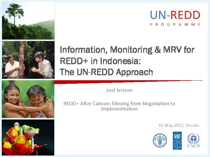 Information, Monitoring & MRV for REDD+ in Indonesia: The UN-REDD Approach Joel Scriven REDD+