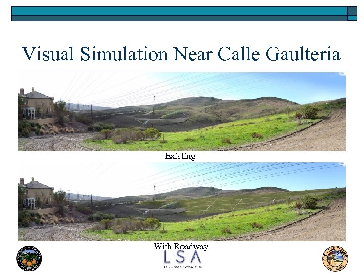 Visual Simulation Near Calle Gaulteria Existing With Roadway 22 